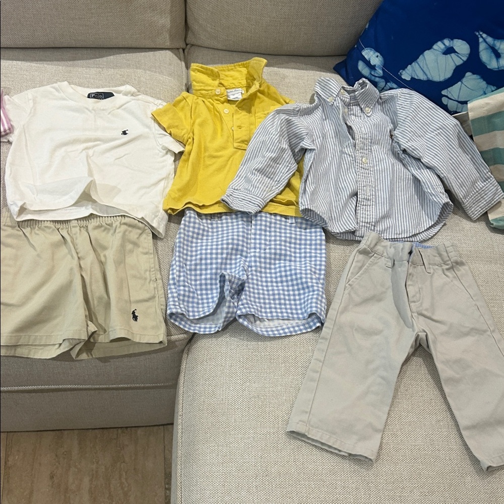Polo by Ralph Lauren Kids Matching Set - Yellow, Blue, White, Beige